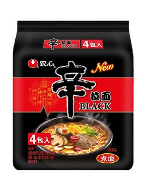 农心黑辛拉面香菇牛肉浓郁骨汤