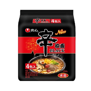 农心黑辛拉面香菇牛肉方便面black黑色韩式辣泡面韩国辛拉面
