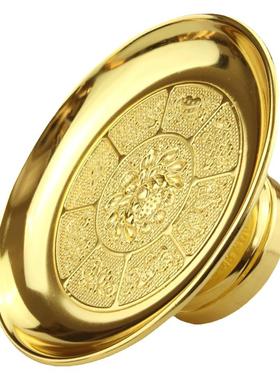 逸远合金果盘家用供奉莲花盘