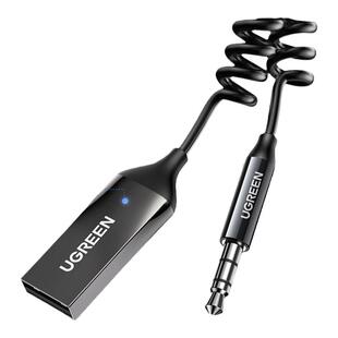 绿联车载蓝牙接收器aux音频线汽车用usb音响转换高音质2026新款