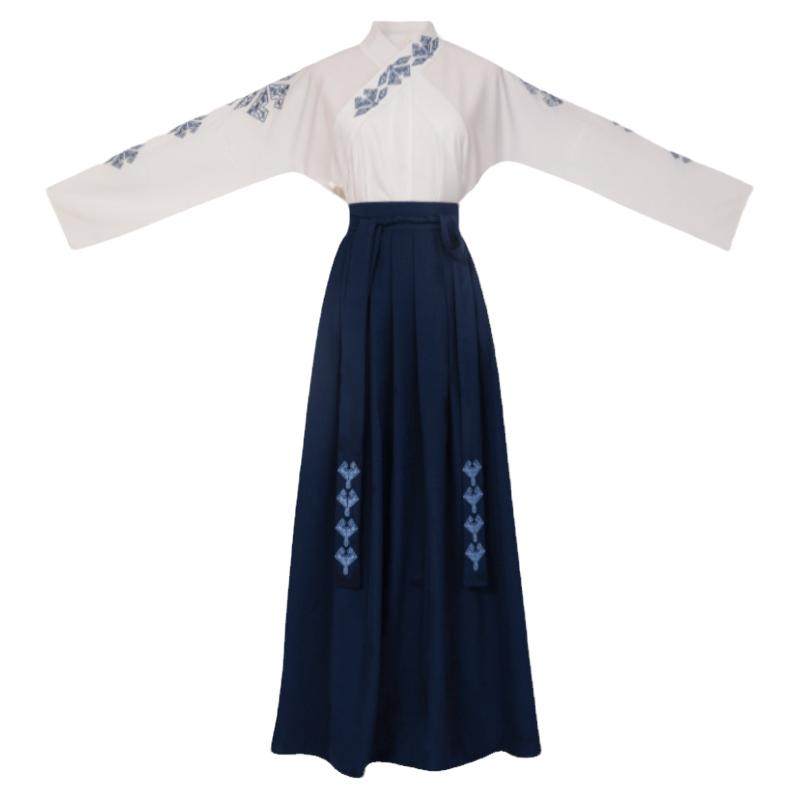 原创中国风汉服男学生班服青少年大码古装侠客书生帅气公子日常装