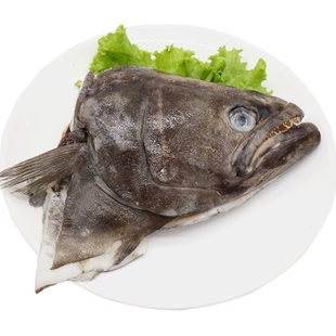 新鲜深海大碟鱼头鲜活冷冻深海鲽鱼头新鲜比目鱼头鸦片鱼头包邮