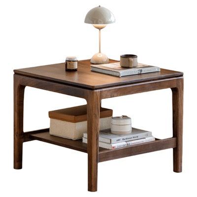 北美黑胡桃木沙发边几