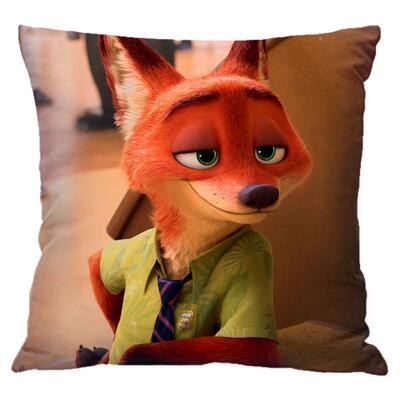 疯狂动物城周边抱枕双面定制兔朱迪狐尼克卡通可爱靠垫生沙发枕头