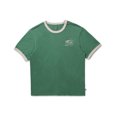 ABLE JEANS25夏季新款植物研究院系列女士舒适美式复古短袖T恤