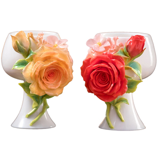 一生一世｜玫瑰花杯子水杯陶瓷对杯新婚结婚订婚送新人女神节礼物