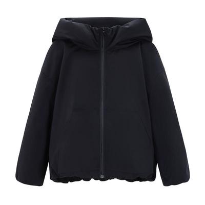 白鹅绒泡芙感廓形连帽羽绒服