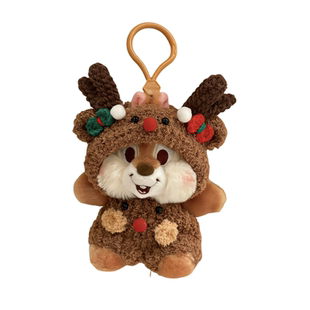 奇奇蒂蒂圣诞毛绒挂件钥匙扣萌鹿系列可爱礼物毛绒玩偶包包小挂饰