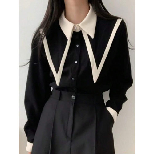R 67730 Women academy shirt 学院风衬衫女跨境速卖通