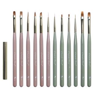 美甲笔绘画日式彩绘小拉线圆头格纹平头建构扫扫渐变专用光疗笔刷