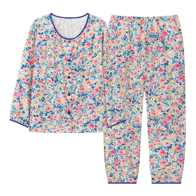 康汝雅春秋季纯棉可外穿女家居服