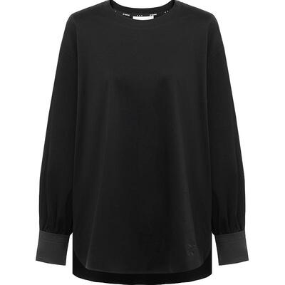 纯棉圆领简约衬衫袖雅莹简约