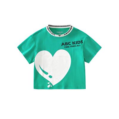 abckids童装男童短袖t恤夏季2026新款洋气夏装凉感衣服儿童上衣潮
