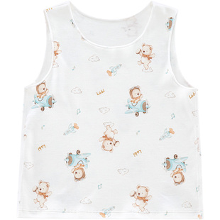 【仅限会员】拉比儿童圆领背心内衣四季新款纯棉打底保暖上衣背心