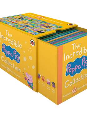 小猪佩奇英文绘本 peppapig 50册黄盒子Peppa Pig 1-50 Collection Yellow英文原版儿童英语启蒙故事书粉红猪小妹 早教益智图画书