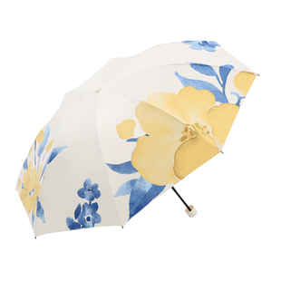 天堂伞黑胶防晒防紫外线遮阳伞太阳伞三折便携折叠晴雨两用伞男女