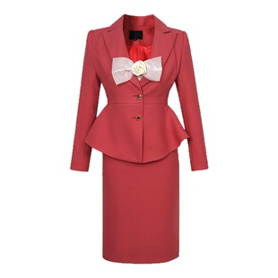 2026春秋新款气质女士职业套装裙连衣裙两件套时尚吊带西服外套潮