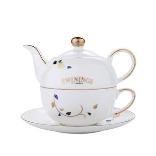 twinings英国川宁白色骨瓷马克杯茶具套装耐热泡茶下午茶漏陶瓷杯