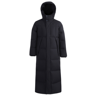 冬季超长款羽绒服男2025年大码加长加厚过膝连帽鹅绒服大衣外套男