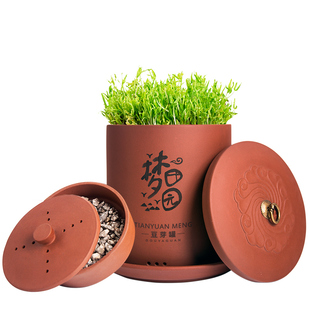 紫砂生豆芽机家用发豆芽神器豆芽罐生绿黄豆芽菜花生芽高端送礼品