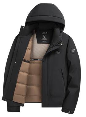 连帽户外冬装防风羽绒服外套保暖