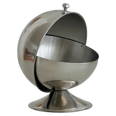 ins轻奢不锈钢翻盖收纳罐