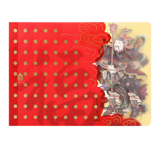 故宫文具开门纳福纸雕笔记本3D立体红色中国风文创记录本日记本北京旅游纪念品送伴手礼物学习办公用品记事本