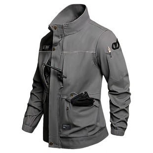 纯棉工作服套装男春秋冬加厚耐磨电焊工服劳保服防烫阻燃汽修工装
