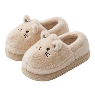 棉拖鞋女款室内家居包跟毛绒拖鞋女秋冬季月子鞋2025新款可爱猫咪