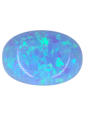 椭圆形欧泊 蛋形平底素面人造天蓝色澳宝OPAL宝石裸石镶嵌OP06