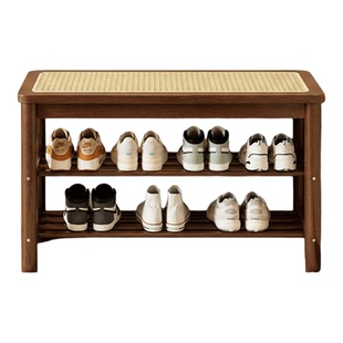 入户换鞋凳门口家用中古风穿鞋凳鞋柜坐凳一体玄关沙发尾凳长条凳