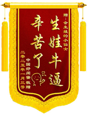 【送闺蜜】生娃锦旗定做