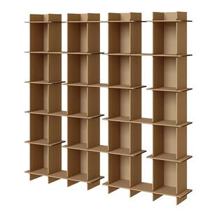 陈象阑珊置物架书架隔断靠墙落地客厅日式简易多层储物柜子瓦楞纸