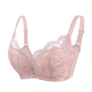 曼诗婷 无钢圈X软托支撑文胸透气孔聚拢收副乳蕾丝小胸显大内衣女