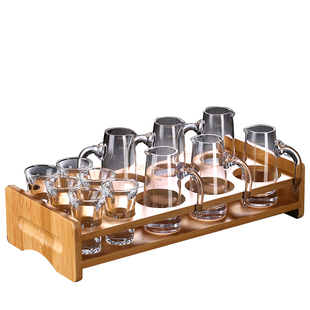 加厚分酒器白酒饭店商用高端水晶强化玻璃洋酒具红酒醒酒杯扎壶