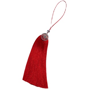 15CM藏银花流苏穗子古风汉服压襟扇子扇坠挂件礼盒包包饰品吊穗