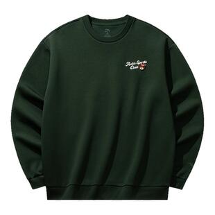 安踏卫衣情侣装冬季新款圣诞限定男女同款套头衫圆领休闲运动上衣