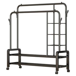 晾衣架落地卧室2025新款加粗家用挂衣架出租屋室内简易凉衣杆架子