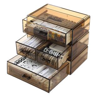 书桌置物架亚克力抽屉文具盒笔筒桌面周边收纳盒办公工位整理神器