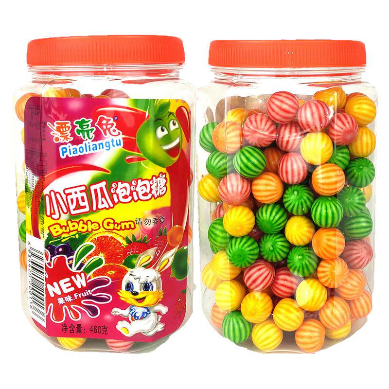 漂亮兔空心夹心西瓜泡泡糖