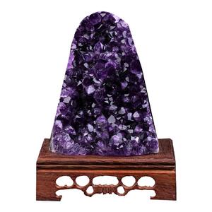 天然紫水晶摆件特级帝王紫原石紫晶洞紫晶簇公司家庭桌面手链消磁
