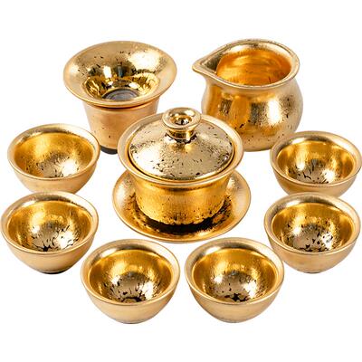 容山堂固德大师黄金油滴茶具套装