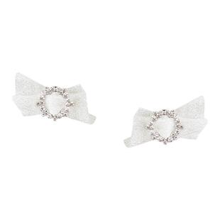 7or9 碎钻网纱蝴蝶结前扣  高跟鞋diy配饰 可拆卸