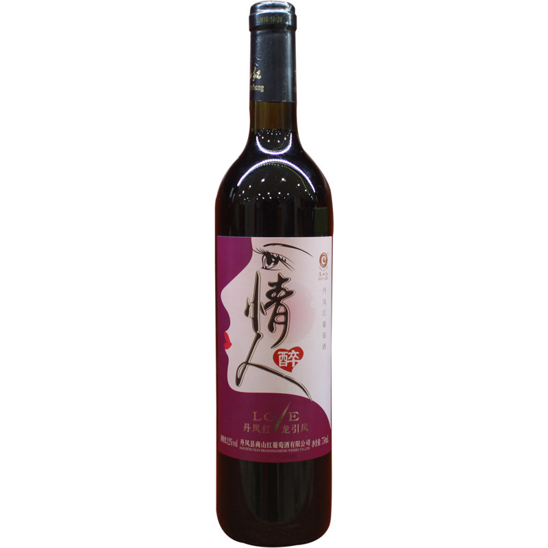 商山红丹凤传统葡萄酒甜型女性醉爱情人醉玫瑰香6支整箱女生红酒