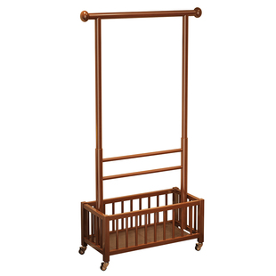 落地实木置衣架家用衣帽架卧室挂衣架客厅置物架可移动衣服收纳架