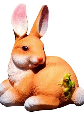 原创卡通小兔子花园庭院树脂摆件