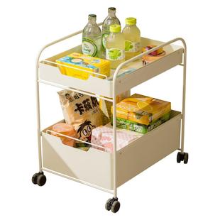 小推车置物架办公桌下书架儿童卧室移动零食架家用多层书包收纳架