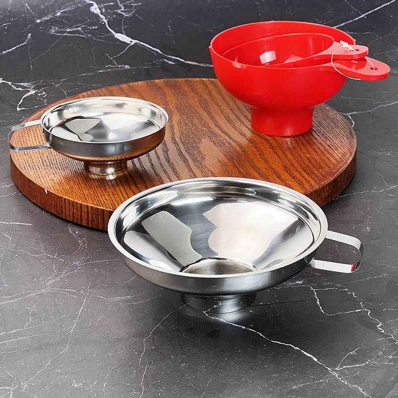 洗碗机加盐漏斗大口径宽口不锈钢漏斗 家用装米漏斗器大口分装斗