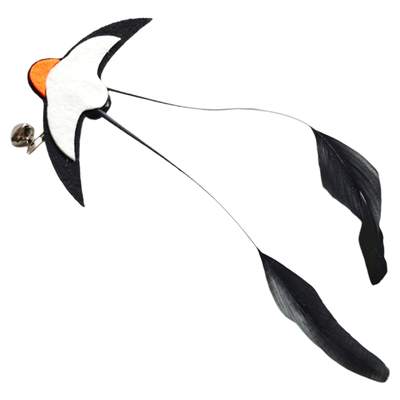 小燕子羽毛替换头仿真昆虫逗猫棒