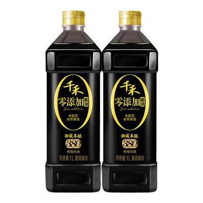 千禾380天无糖特级生抽酱油1L